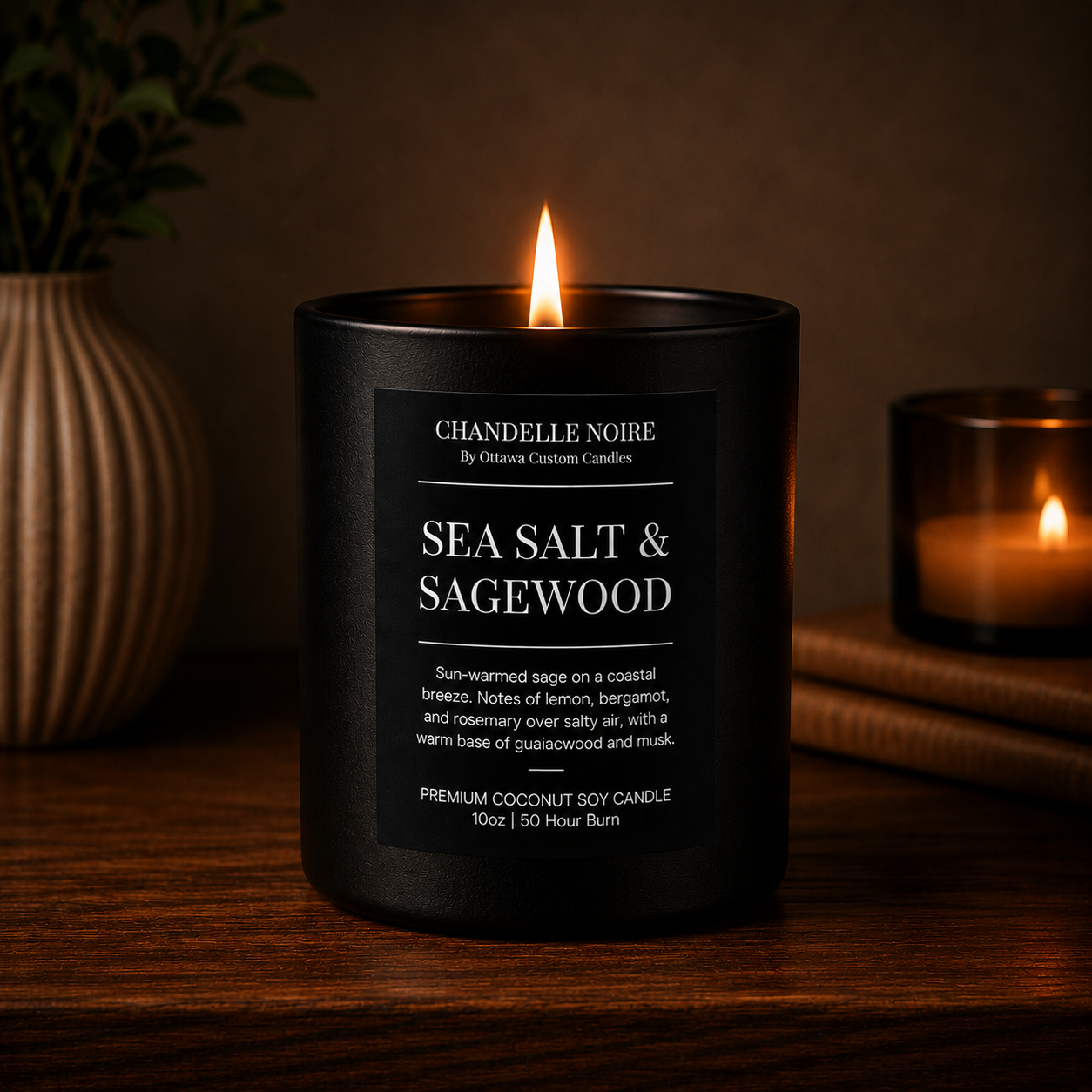Sea Salt & Sagewood | Premium Coconut Soy Candle
