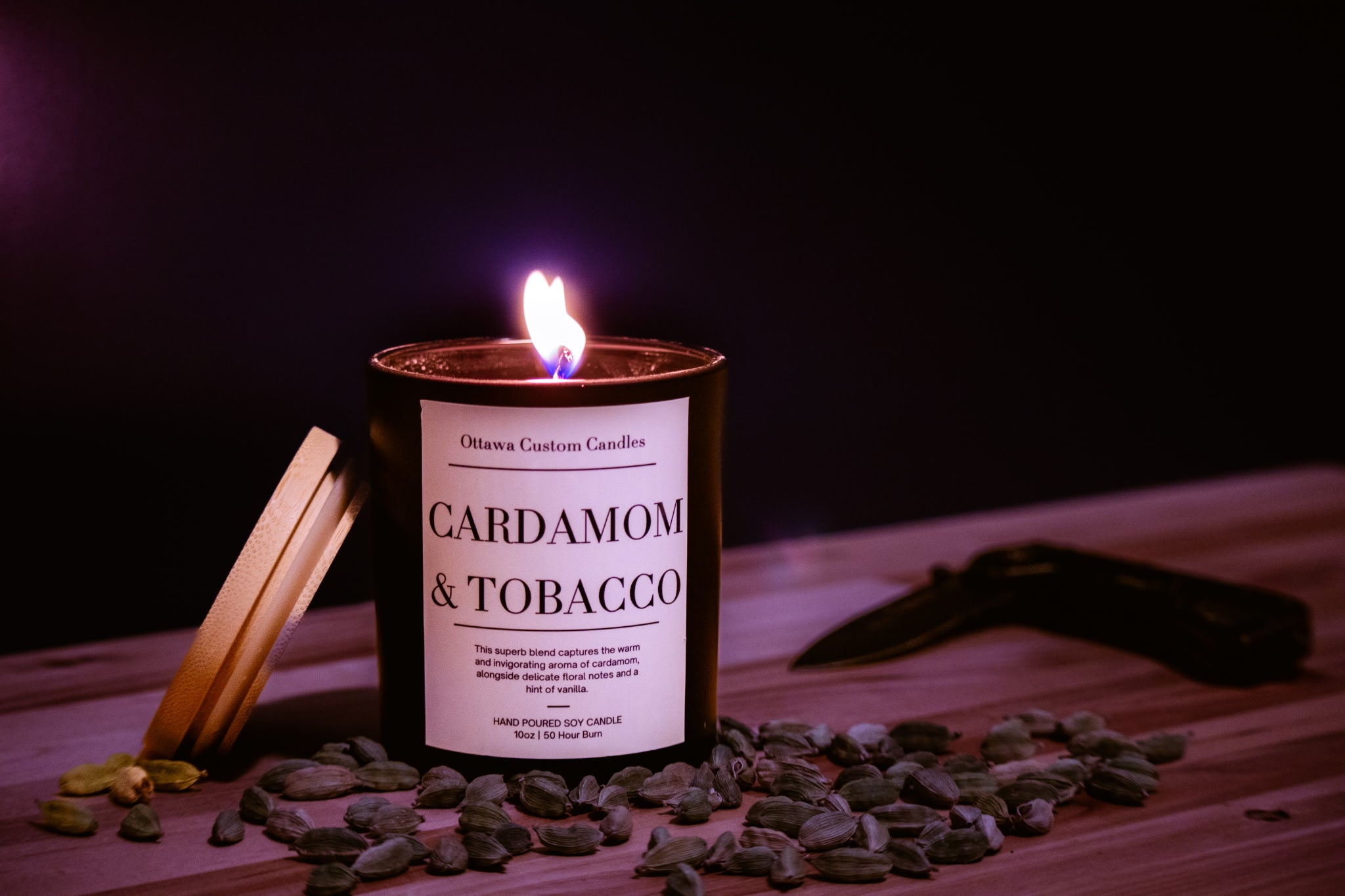 Cardamom & Tobacco Soy Candle Ottawa | Ottawa Custom Candles