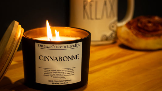 Cinnabonne Scented Candle | Warm & Sweet Aroma | Hand Poured in Ottawa