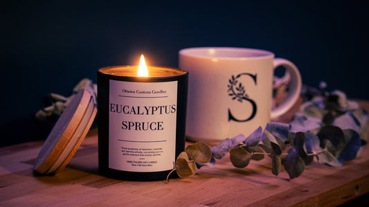 Eucalyptus Spruce Scented Candle | Fresh & Woodsy Aroma | Hand-Poured in Ottawa